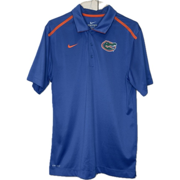 Nike DriFit UF FL Florida Gators Polo Shirt Blue S - Picture 1 of 8